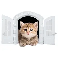 EVERSO - Puerta Interior Para Gatos Y Perros Puerta Francesa Para Mascotas