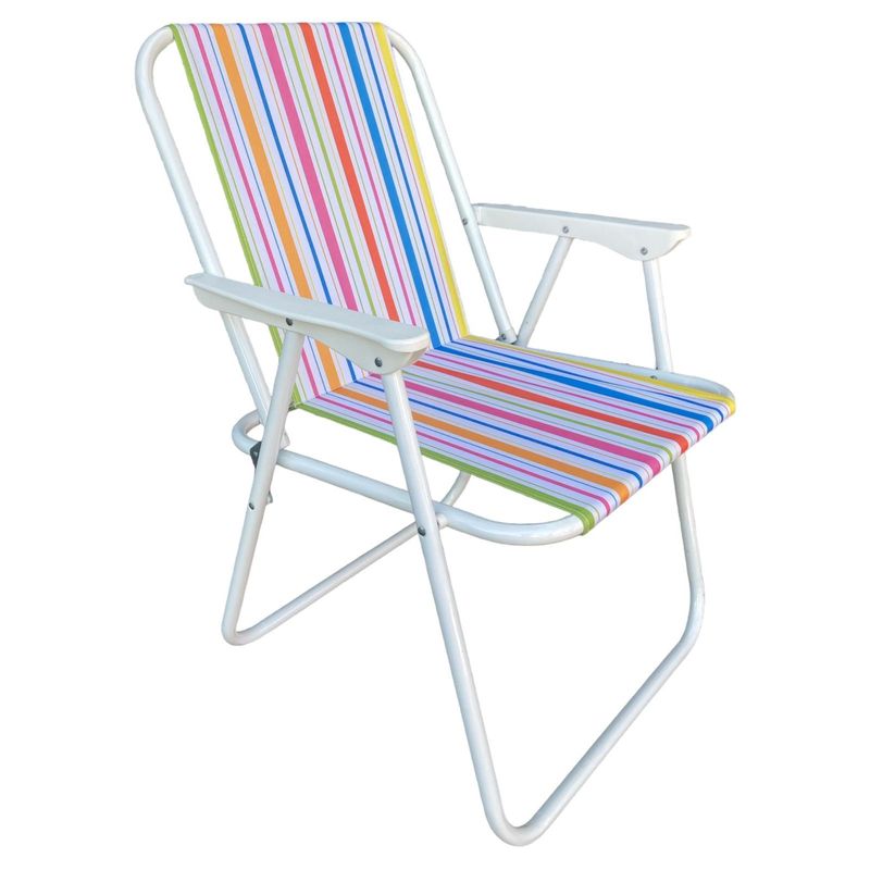GENERICO - SILLA DE PLAYA MULTICOLOR PLEGABLE