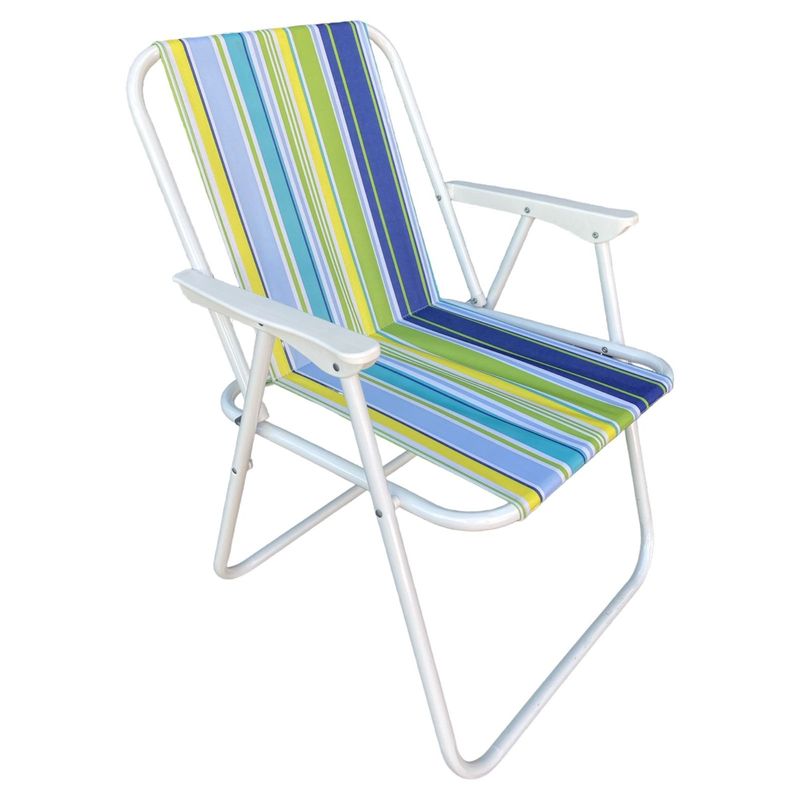 GENERICO - SILLA DE PLAYA MULTICOLOR PLEGABLE