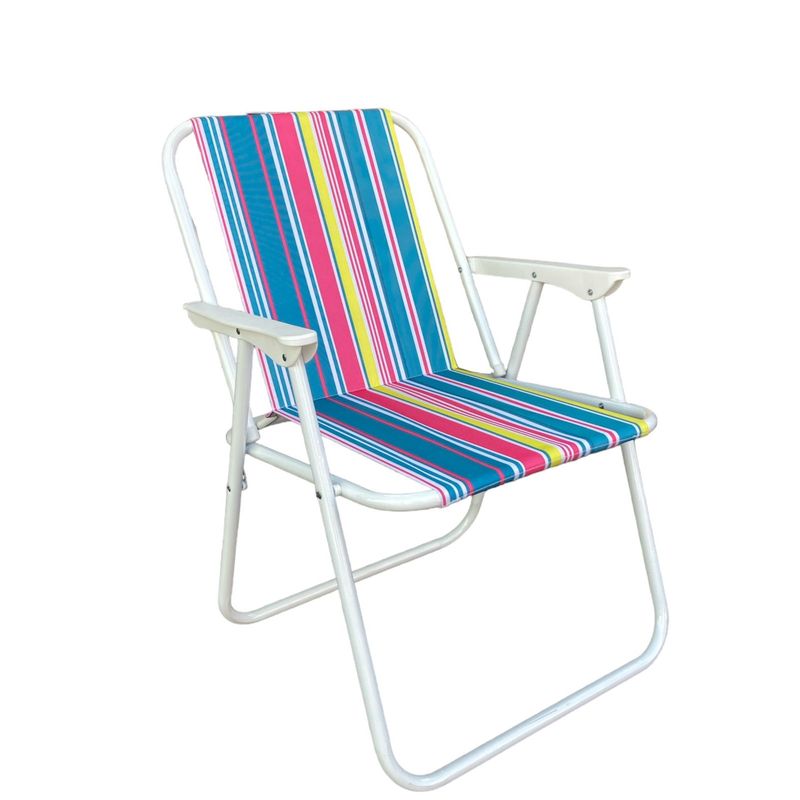 GENERICO - SILLA DE PLAYA MULTICOLOR PLEGABLE