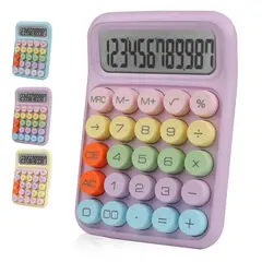 EVERSO - Calculadora De Mesa Escritorio Oficina 12 Digitos Violeta