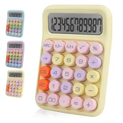 EVERSO - Calculadora De Mesa Escritorio Oficina 12 Digitos Amarillo