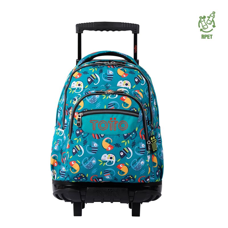 TOTTO - Totto Mochila Porta Notebook Escolar Ruedas Bomper Renglon para Niño