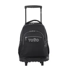 TOTTO - Renglon Mochila Bomper Escolar Porta Notebook Niño  Negra rPET