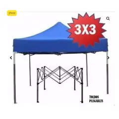 GENERICO - Toldo Plegable 3x3 m azul tipo araña
