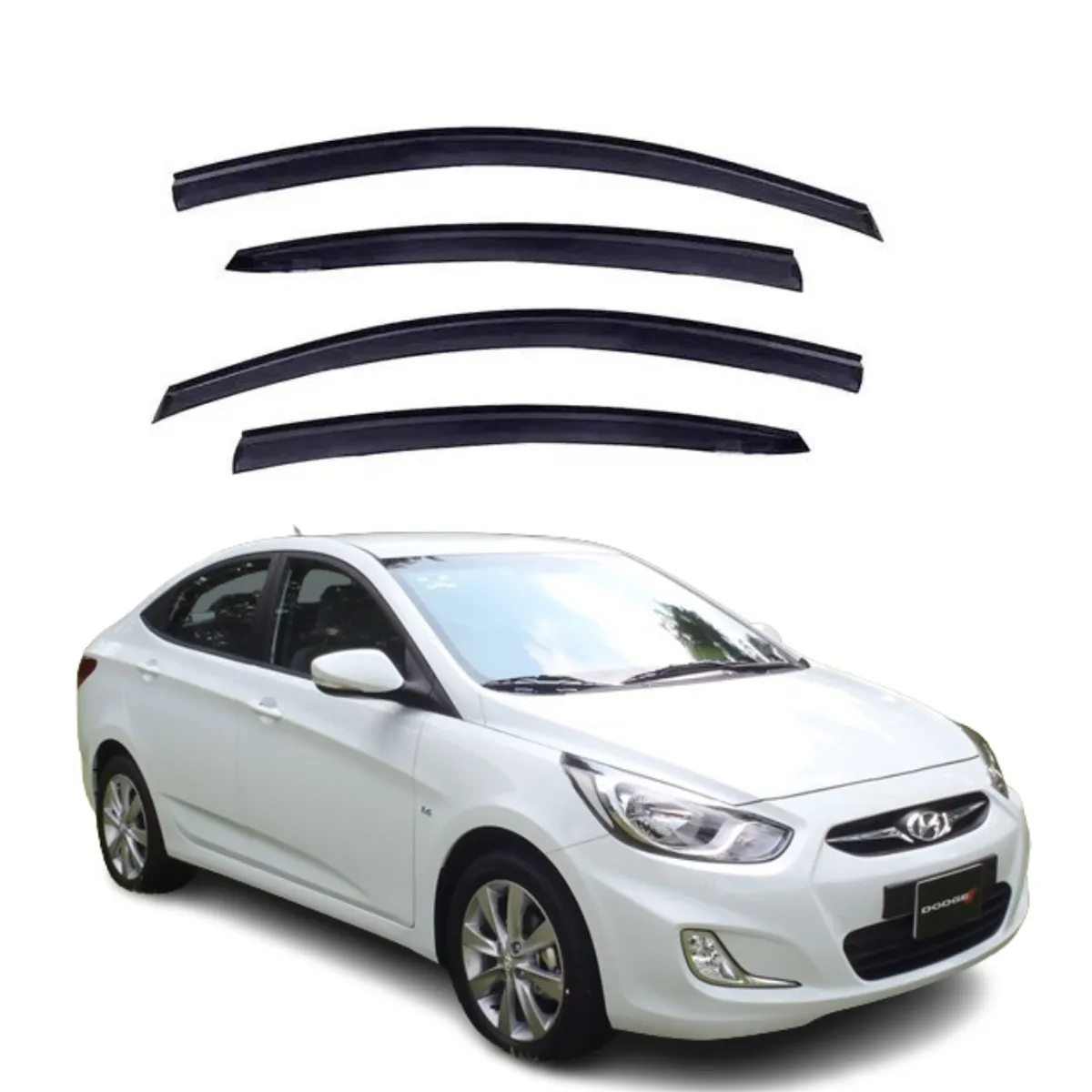 GENERICO - Aletas Bota Aguas De Lluvia Cubre Sol New Accent 2008-2012