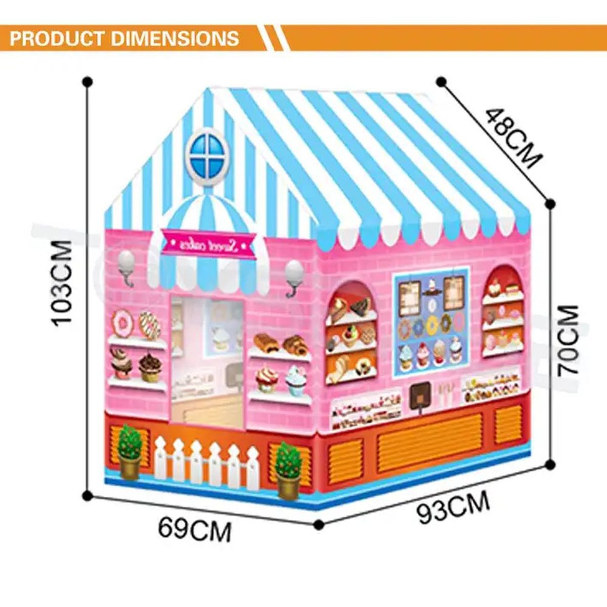 GENERICO - Carpa Tienda De Juegos Para Niños Supermarket 103 Cm De Alto