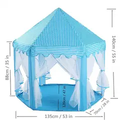 GENERICO - Carpa Tienda De Juegos Para Niños CELESTE 140 Cm De Alto