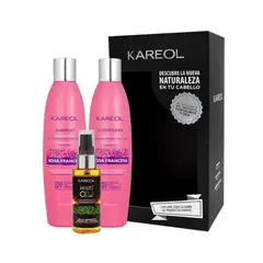 KAREOL - Pack Rosa Francesa Shampoo Acondicionador 300ml Multi Oil System 60ml..-