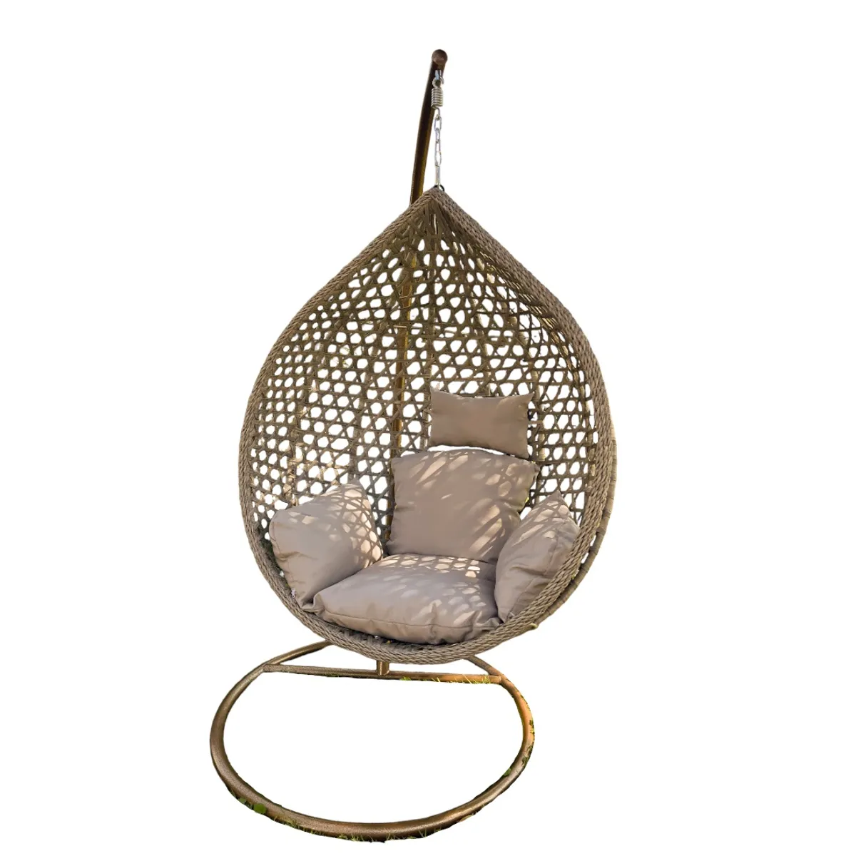 PEQUI - SILLA COLGANTE GRIS / PLOMA  CON COJIN