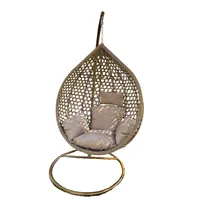 SILLA COLGANTE GRIS / PLOMA CON COJIN