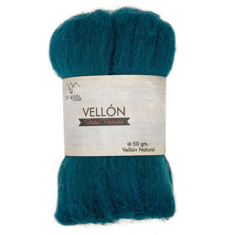 GENERICO - Vellón Teñido Verde Petroleo 50gr