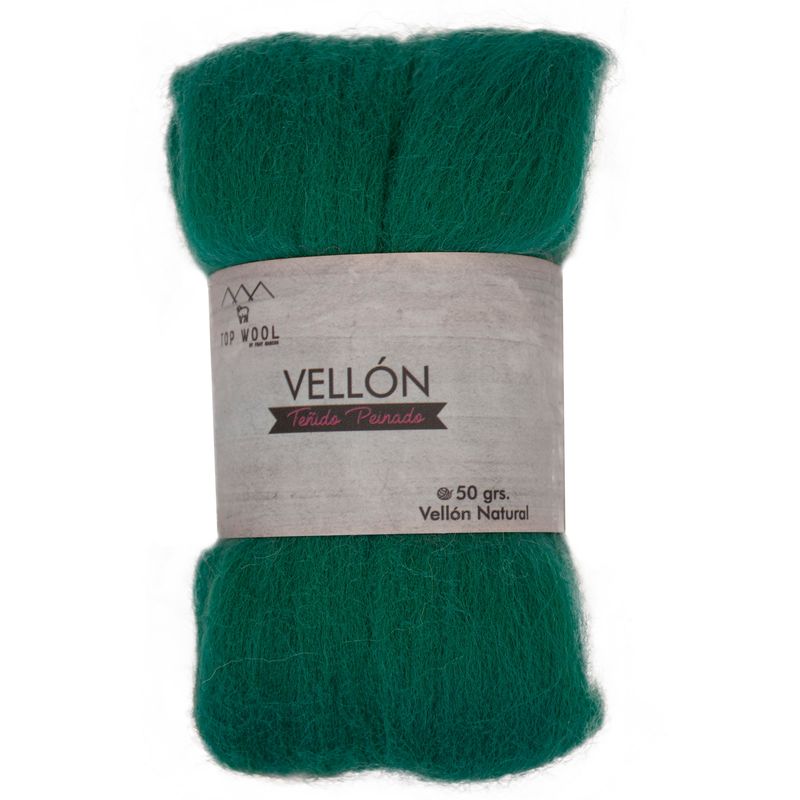 GENERICO - Vellón Teñido Verde 50gr
