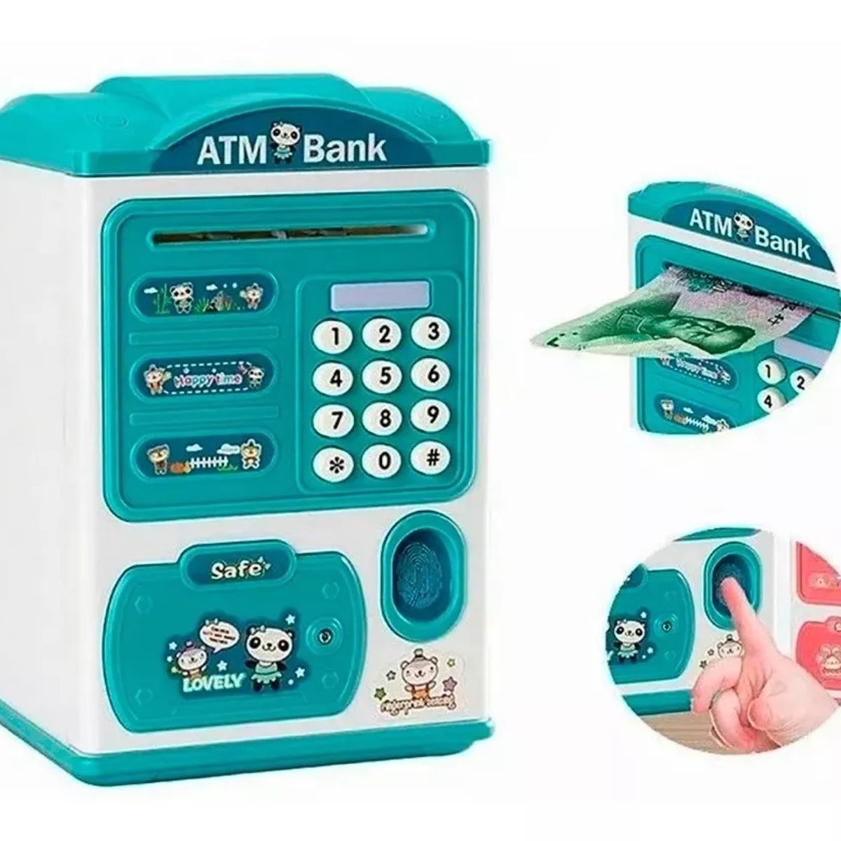 GENERICO - Alcancía De Ahorro Electrónica Sonido Huella Y Contraseña