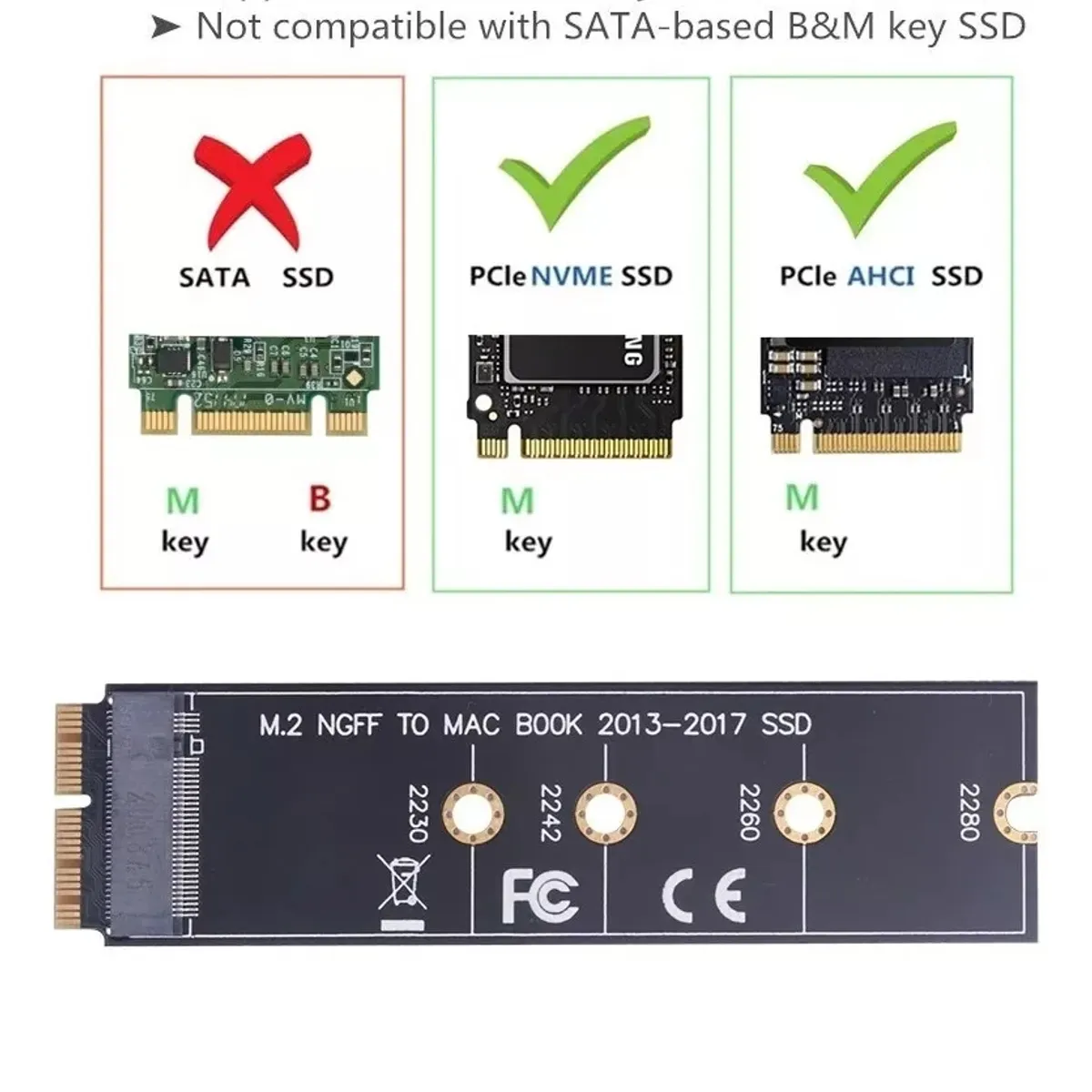 GENERICO - Adaptador M2 Ngff Ssd Macbook Air Pro Retina 2013-2017