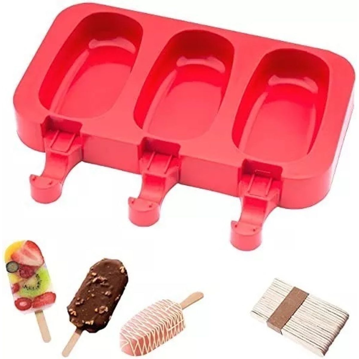 GENERICO - Molde De Silicona Para Helado Diseño Paleta