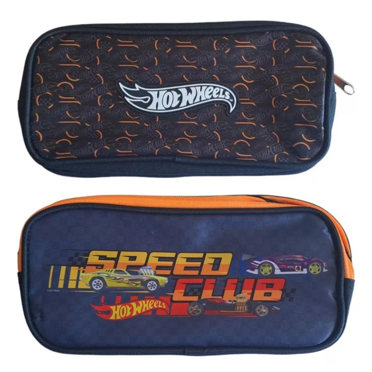 INTEK GAMES - Estuche Escolar HotWheels Doble Cierre Cremallera Niños