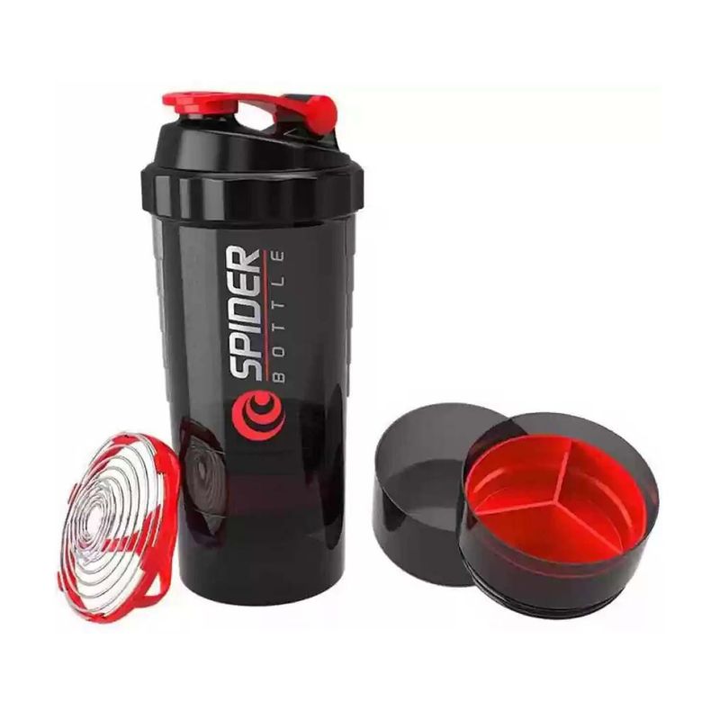 OKAERI - SHAKER 3 EN 1 BOTELLA MEZCLADOR 500ML - Rojo