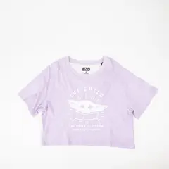 STAR WARS - Polera Mujer Baby Yoda Gris Mandalorian Gris