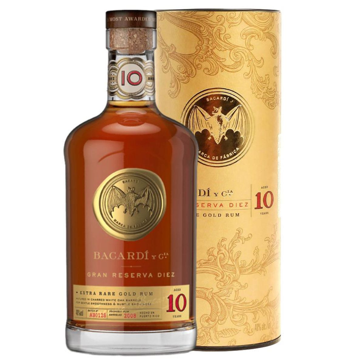 BACARDI - Ron Bacardi Gran Reserva 10 Años - Dorado