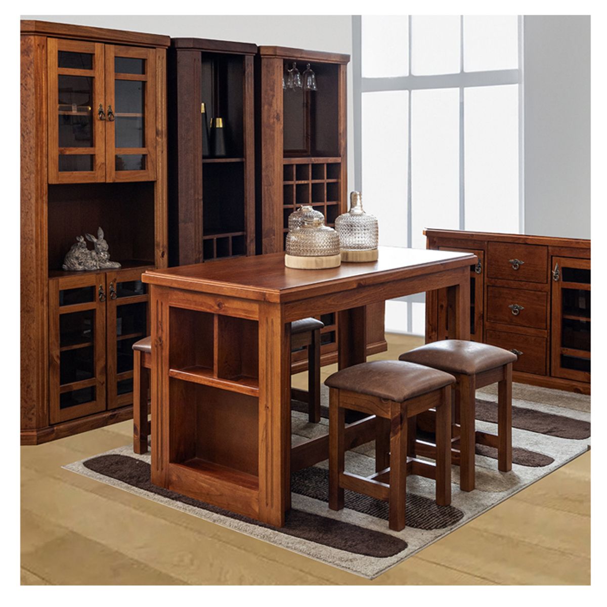 MSA MUEBLES SANTA ANA - Juego de Comedor 4 Pisos Maxi