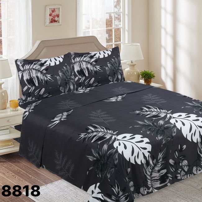 GENERICO - Set Sabanas Plaza Y Media 144 Hilos Hemosos Diseños