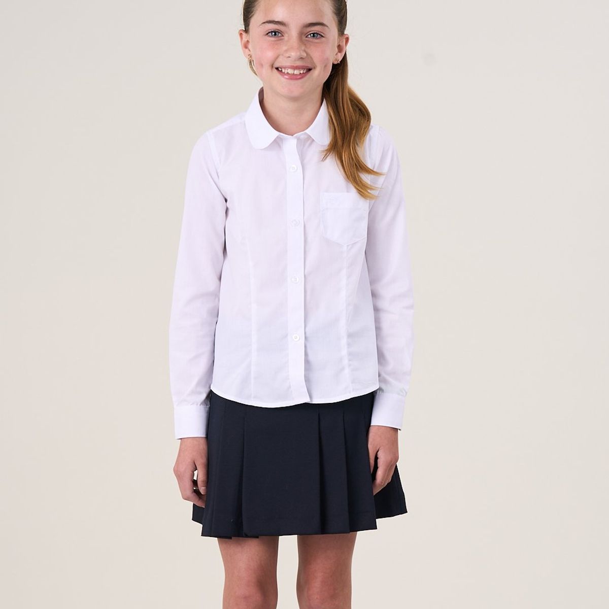 POLEMIC - Blusa escolar entallada Colegio T.6 a 10 POLEMIC