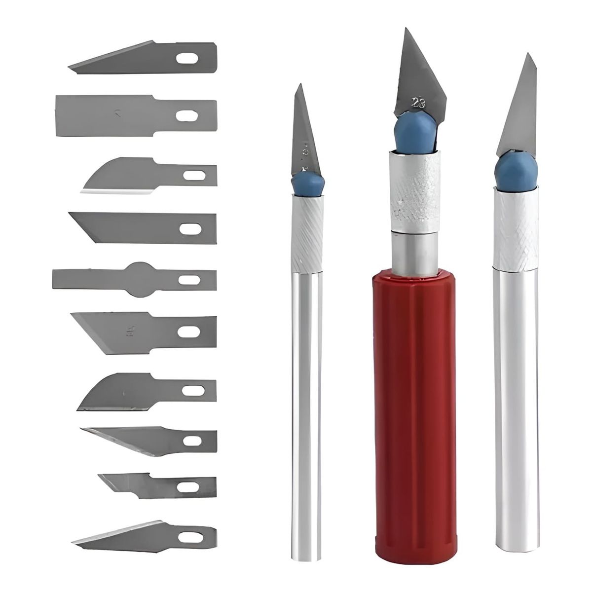 GENERICO - Set Bisturi Cuchillos Cartoneros Maqueteria 13 Piezas