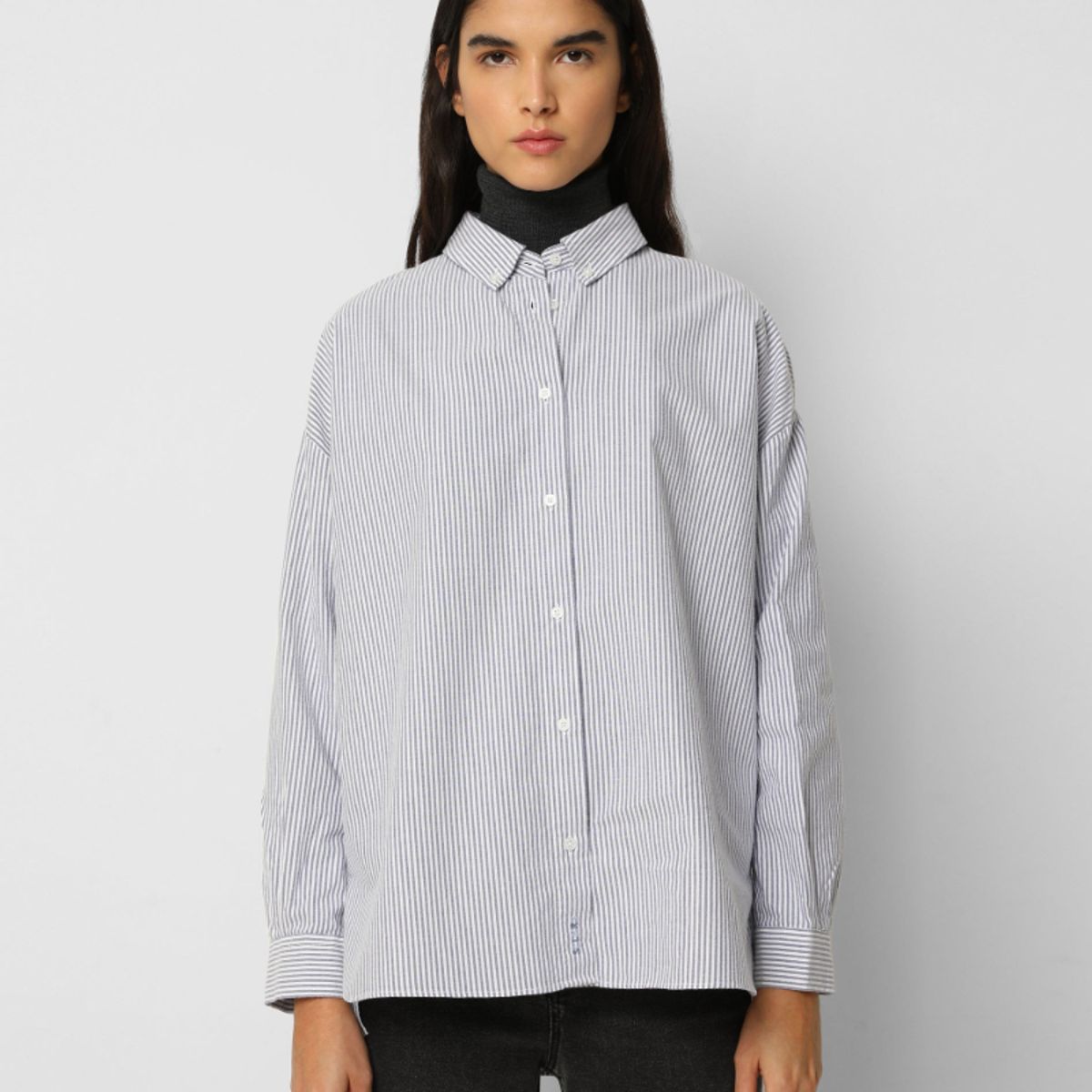 SCALPERS - Camisa Oxford Cuello Botones Blue Stripes