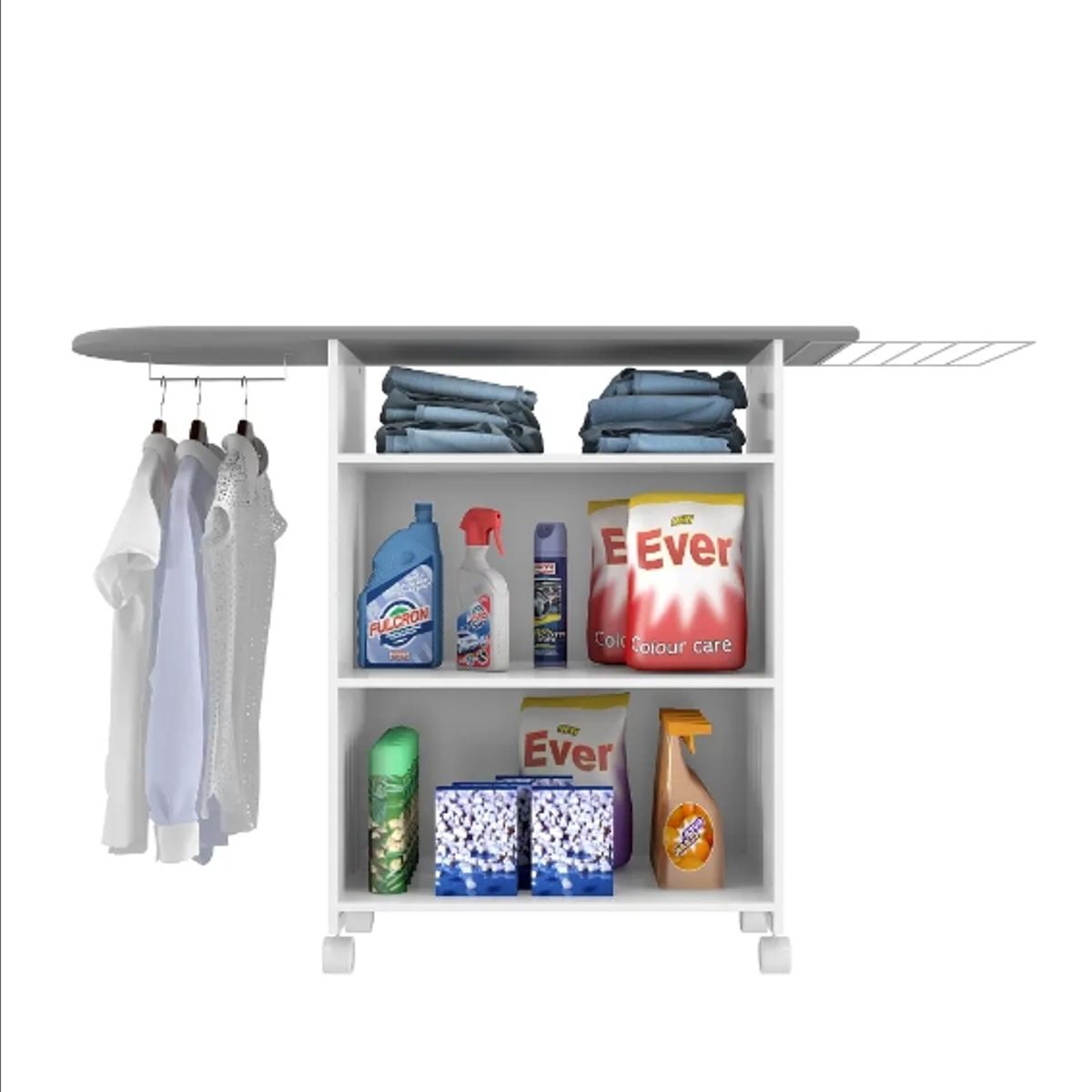 BE DESIGN - MUEBLE DE PLANCHADO BLANCO ZANZINI - 6380200157