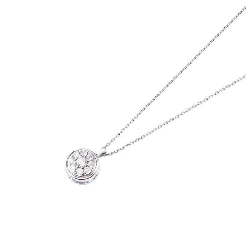 JB JOYAS BARON - Collar de Oro 18kt con Diamantes de 10puntos Corte Brillante SI/H