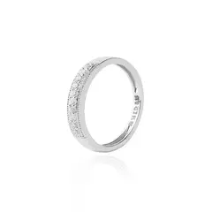 JB JOYAS BARON - Anillo Oro Blanco 18kt Diamantes de 15pts