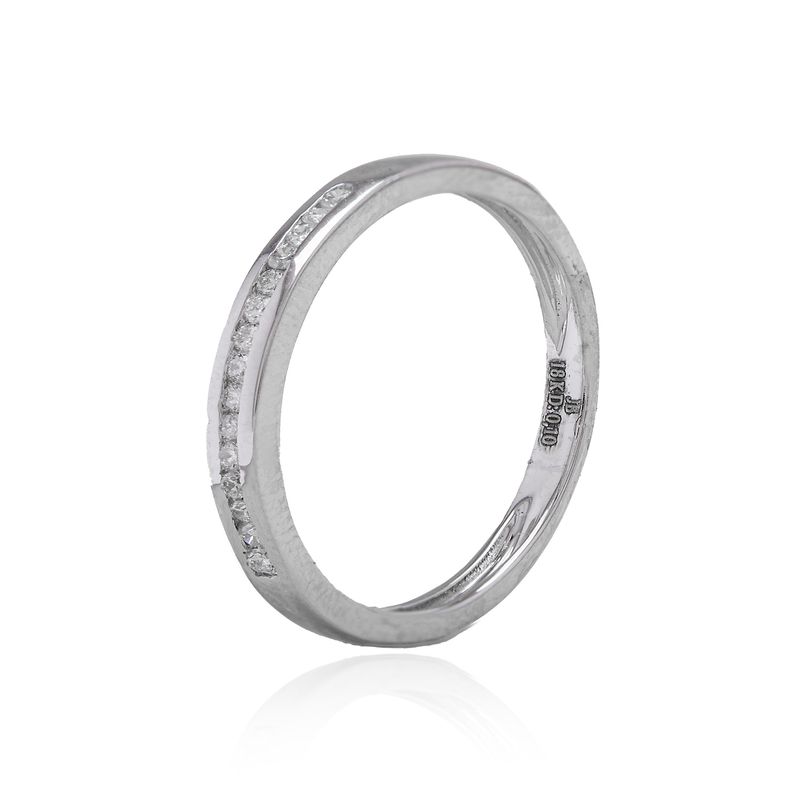 JB JOYAS BARON - Anillo Oro Blanco 18kt Diamantes de 10pts