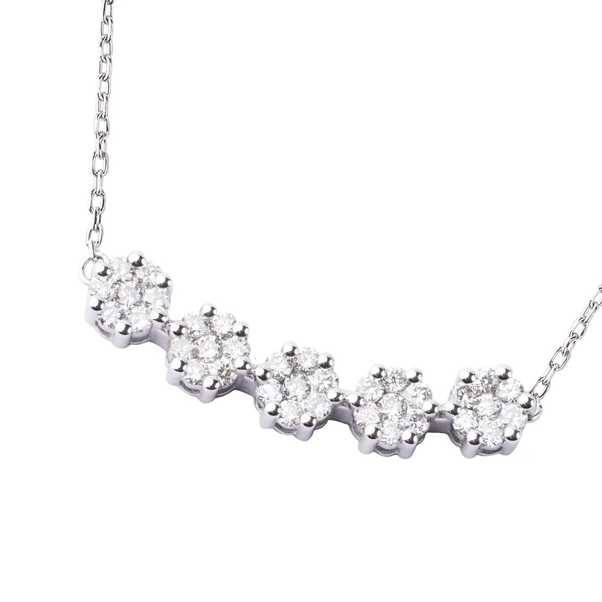JB JOYAS BARON - Collar de Oro 18kt con Diamantes de 34Pts SI/H Totales Corte Brillante