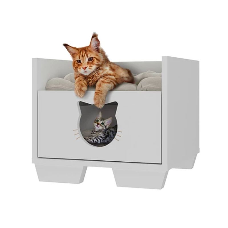 KIDSCOOL - CAMA CAJONERA PETS GATITOS BLANCA - 3865.0001
