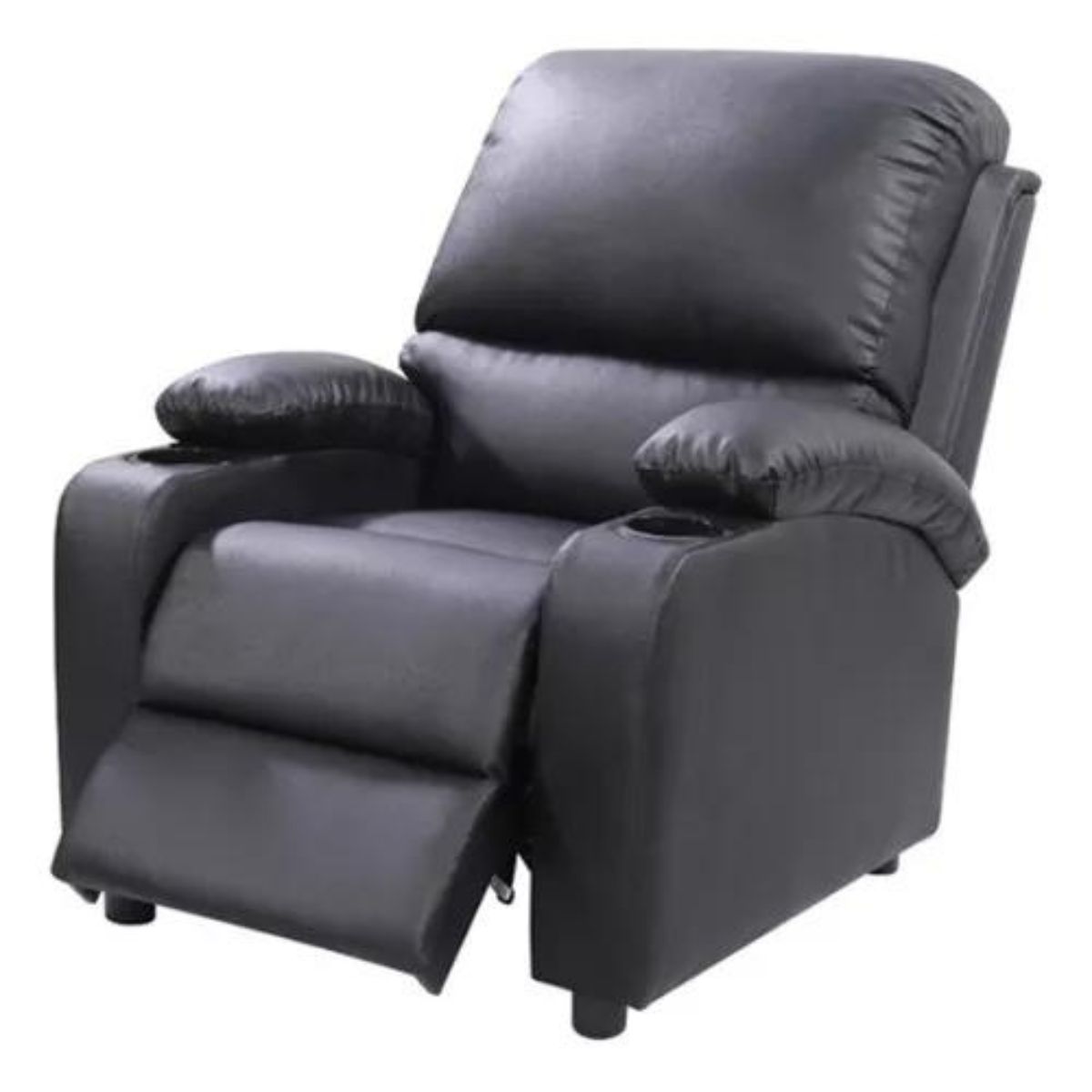 CUISINE BY IDETEX - Bergere Sillón Reclinable Olimpo Marca Idetex Cuero Sintético Negro