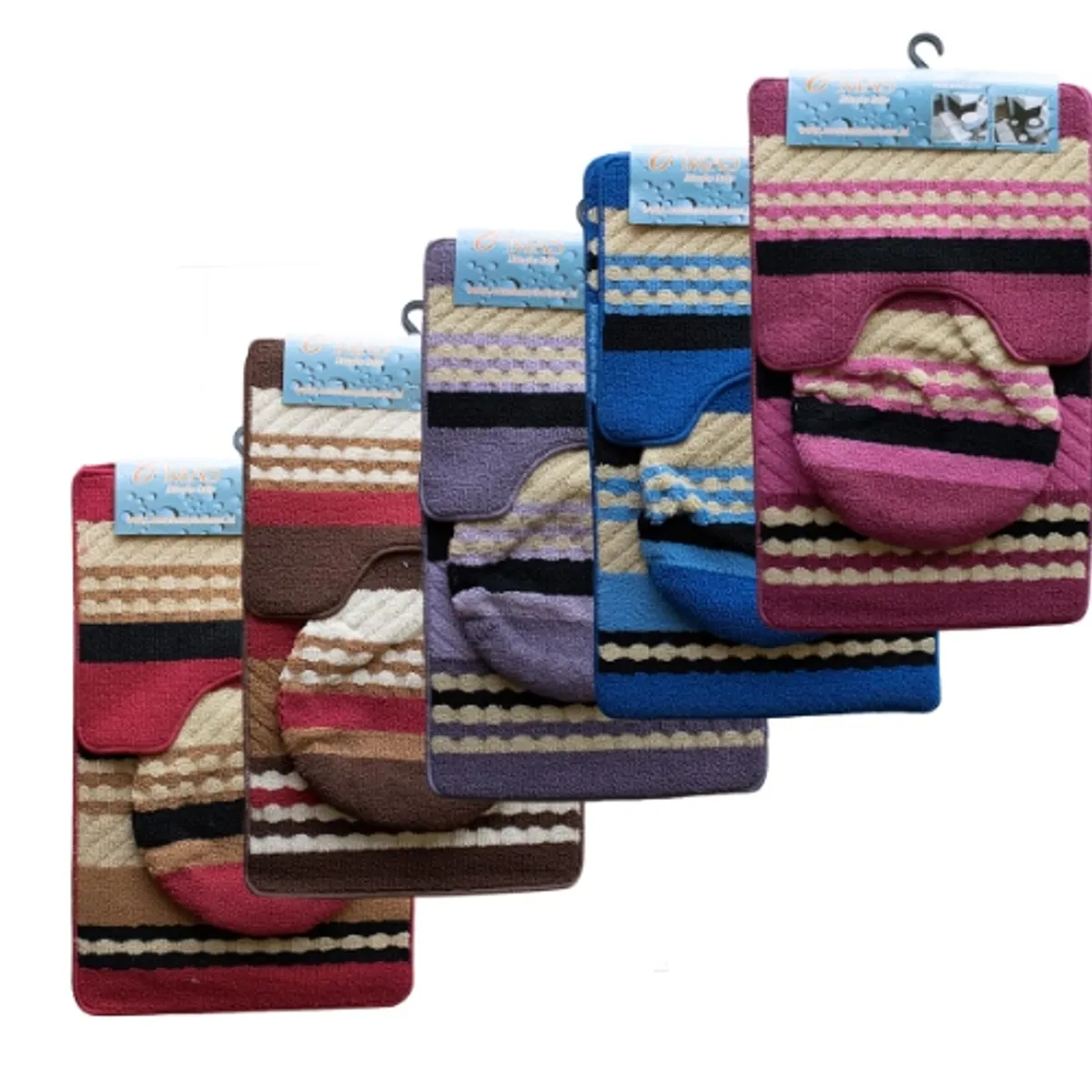 GENERICO - Juego De 3 Alfombras Plush Para Decorar Baño 50X80CM