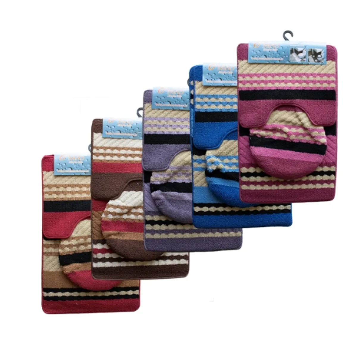 GENERICO - Juego De 3 Alfombras Plush Para Decorar Baño 50X80CM