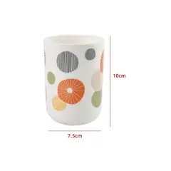 GENERICO - Vaso De Baño Cilindro Estampado Diseños Naranja 10X75CM