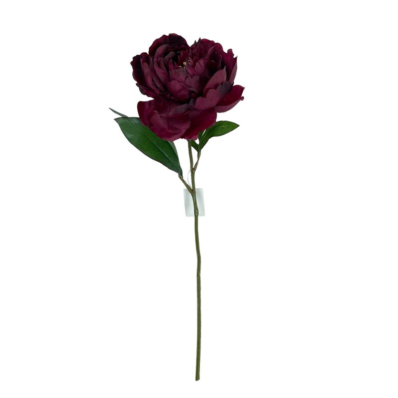 COREL - Peonia Burdeo 45cm Con Acabado Natural