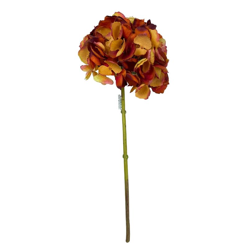 COREL - Flor Decorativa Hortensia Naranja 52cm