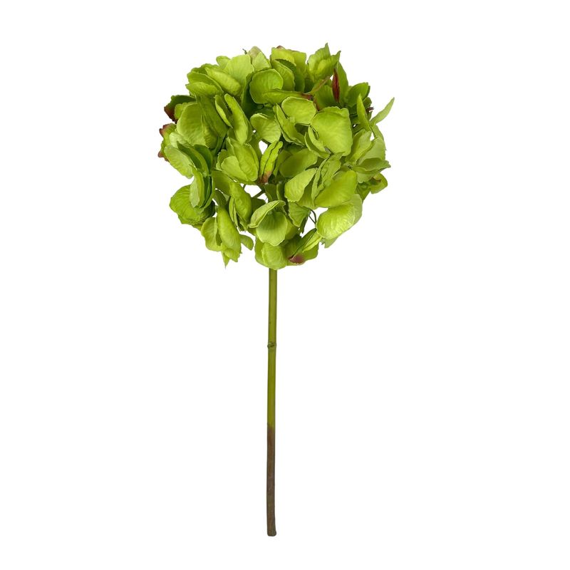 COREL - Flor Decorativa Corel Hortensia Verde Oscura 52cm