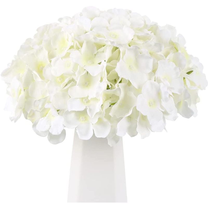 COREL - Flor Decorativa Hortensia Blanca 52cm