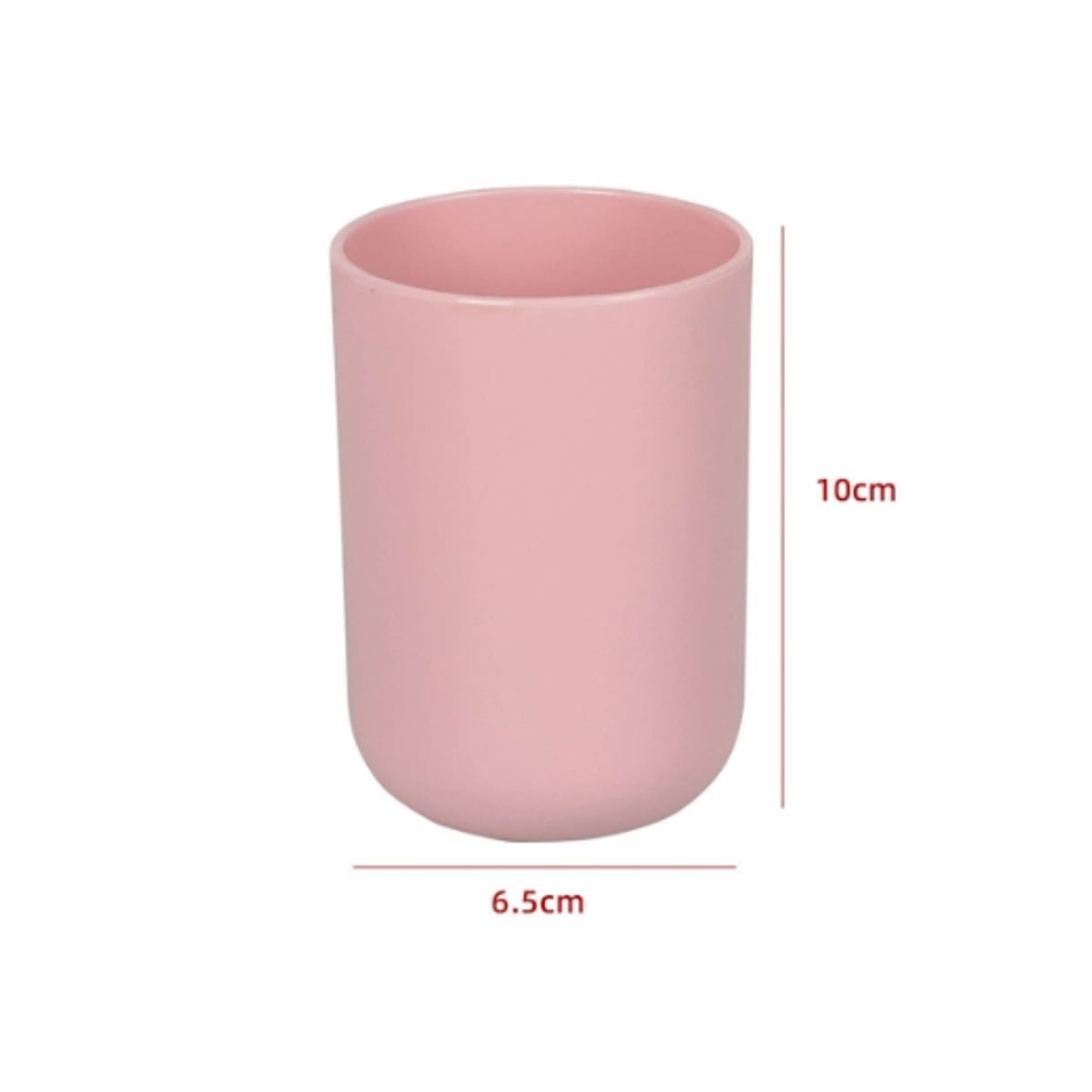 GENERICO - Vaso De Baño Cilindro Color Rosado Claro 10X65CM