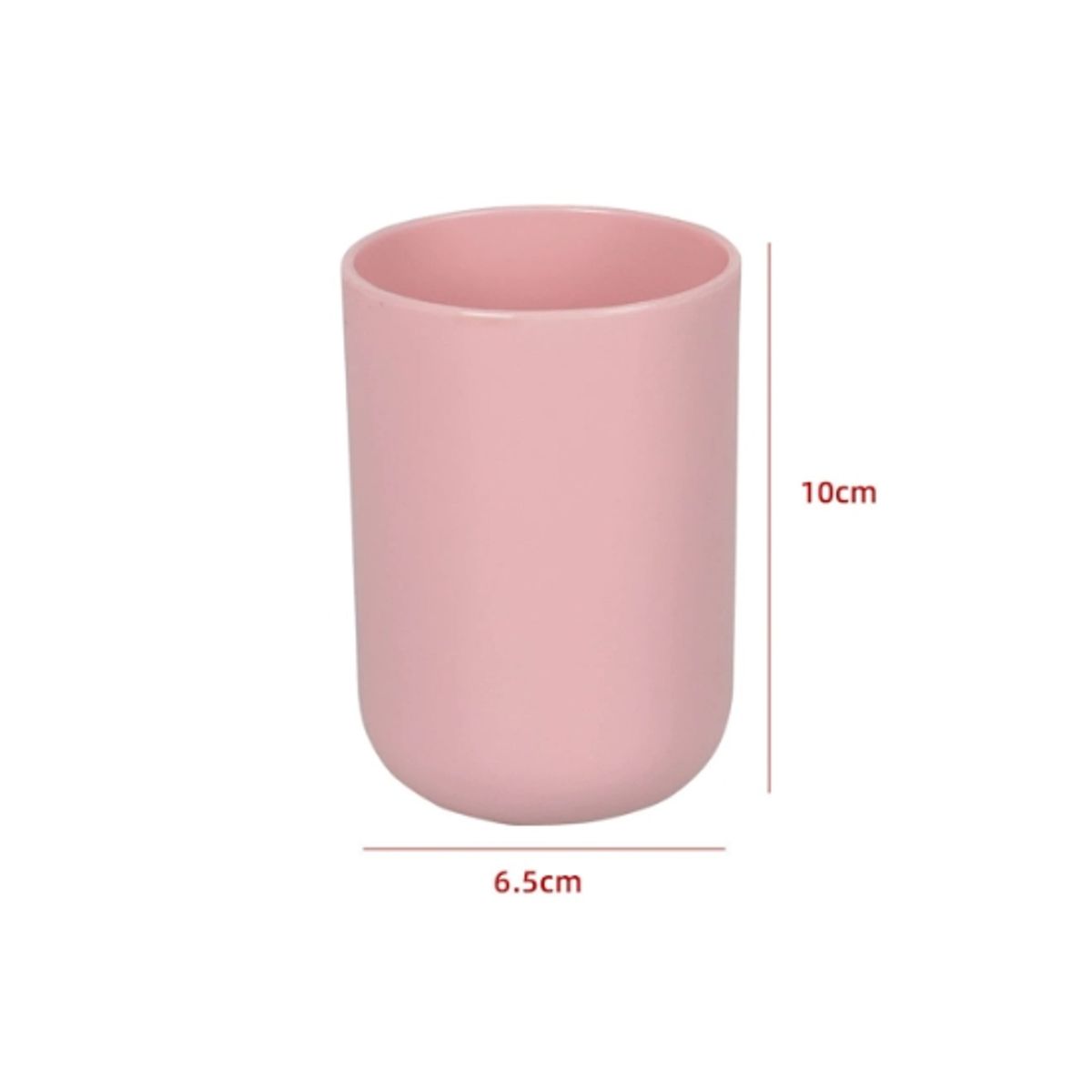 GENERICO - Vaso De Baño Cilindro Color Rosado Claro 10X65CM