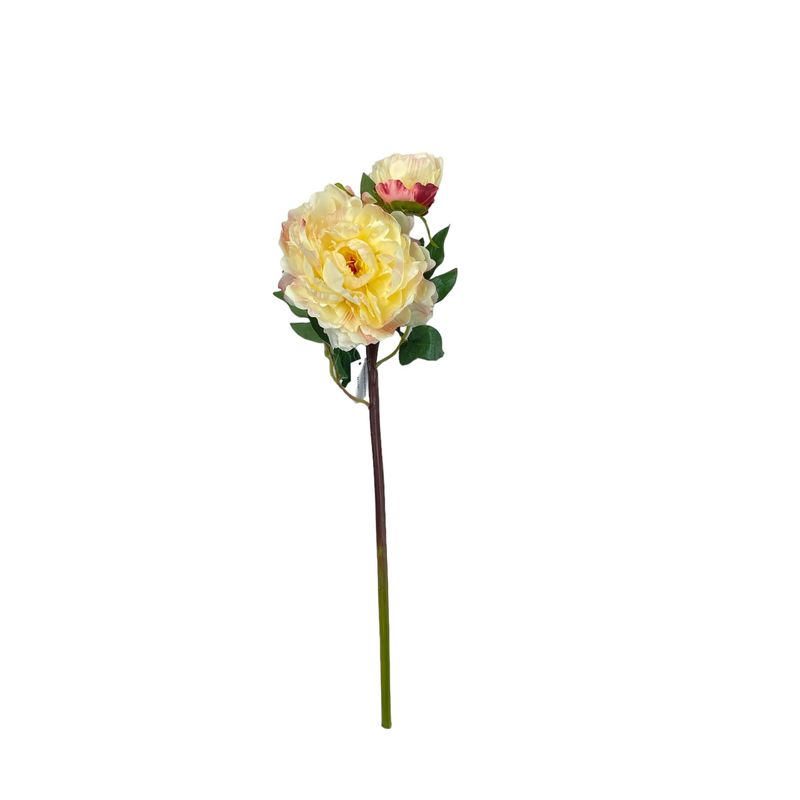 COREL - Flor Decorativa Peonia Con Botón Rosada Clara 54cm