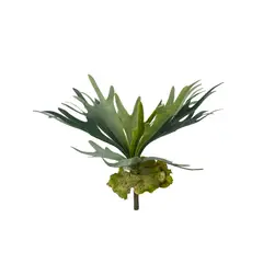 COREL - Planta Artificial Cactus Cuerno de Alce Staghorn 50 cm
