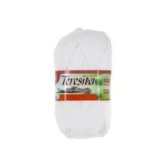 MODISTA - 3x Algodón Premium para Tejer New Teresita 100 gr Blanco