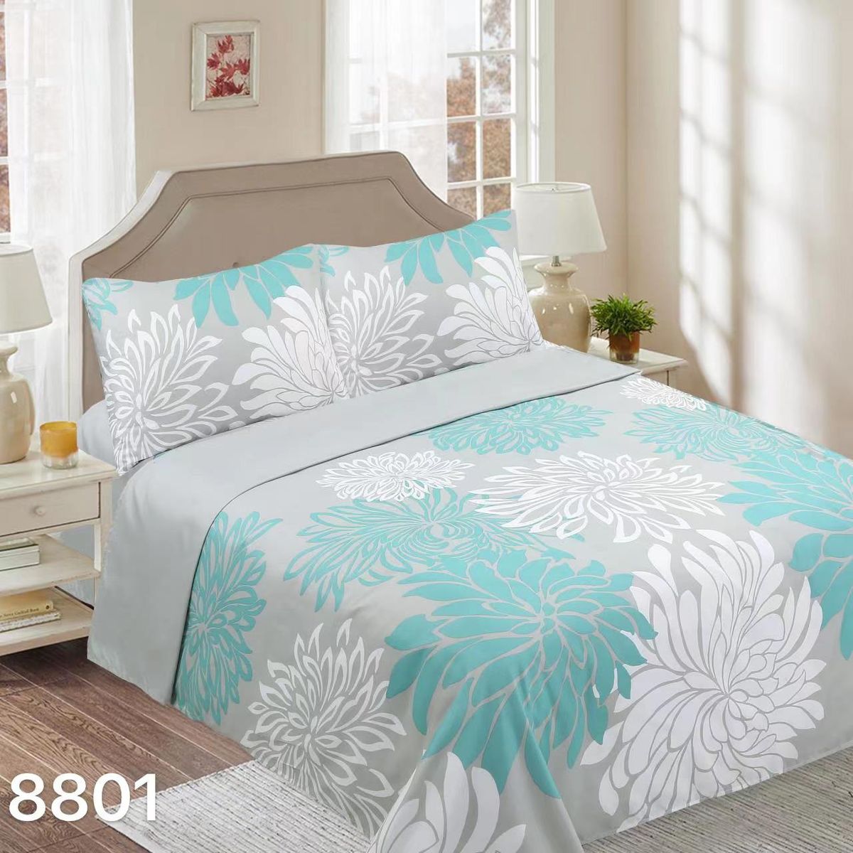 GENERICO - Set Sabanas Plaza Y Media 144 Hilos Hemosos Diseños