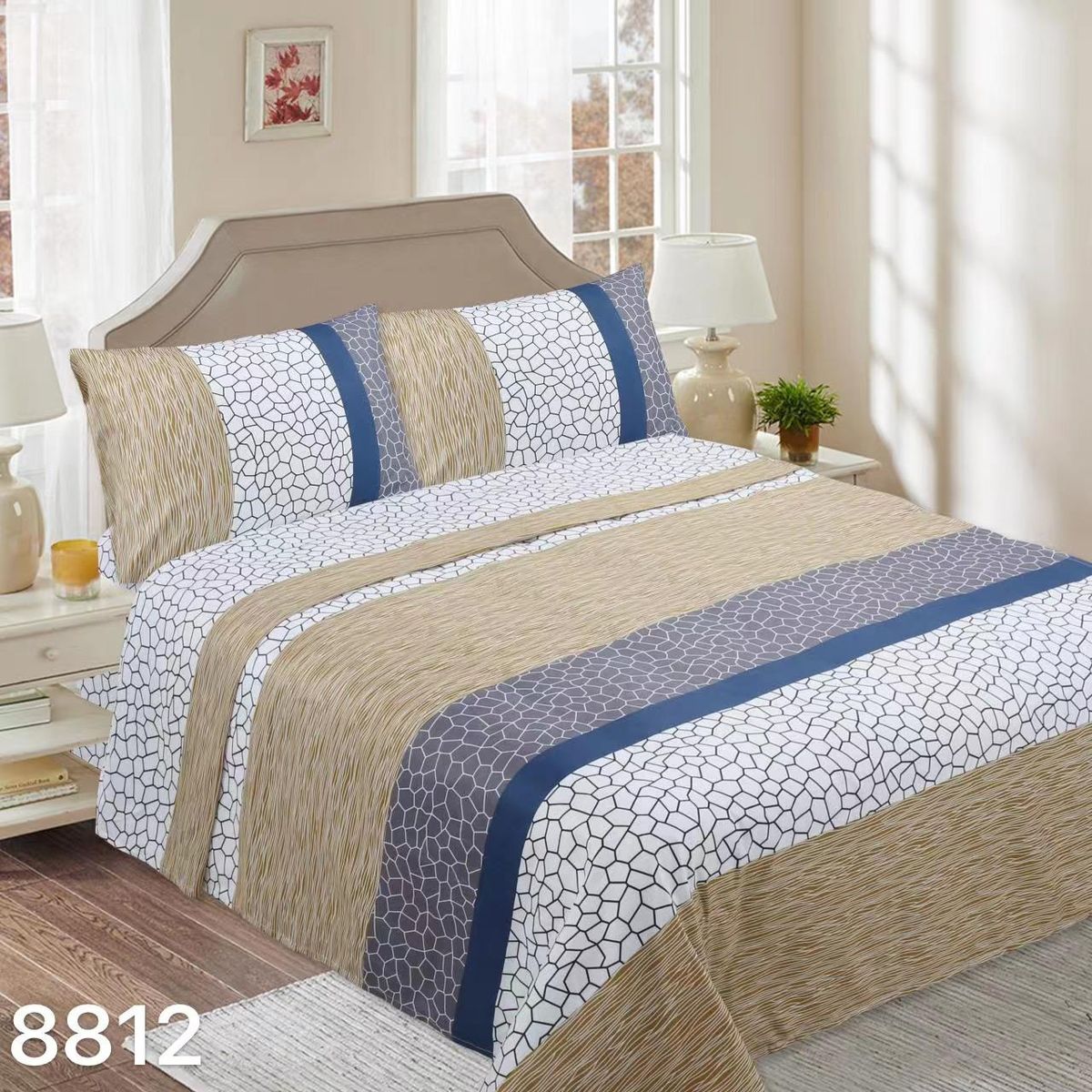 GENERICO - Set Sabanas 2 Plazas 144 Hilos Hemosos Diseños